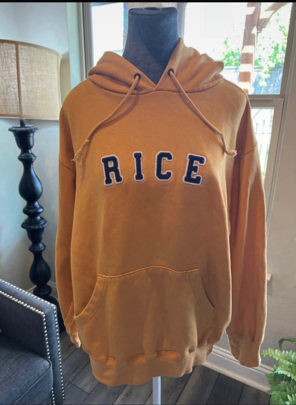 Rice University Jansport Hoodie Small Tan Pullover Sweatshirt Collegiate Logo
